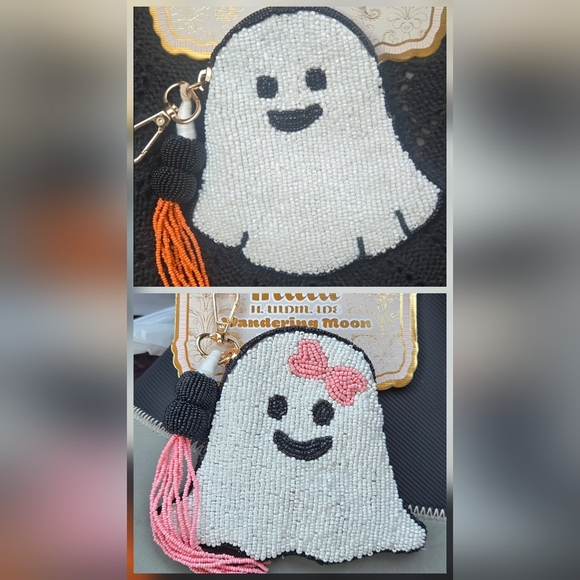 Wandering Moon Handbags - 2 Wandering Moon Beaded Ghost Wallets Keychains with Tassels, New With Tags